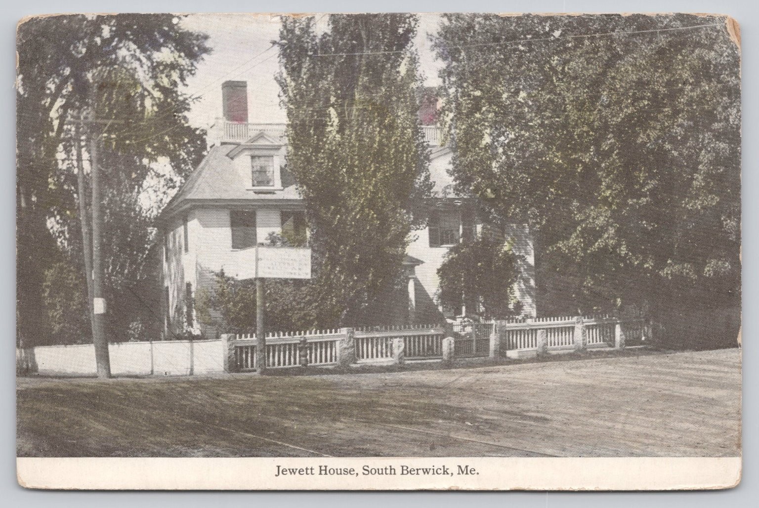 Jewett House South Berwick ME Postcard Sarah Orne Jewett Home 1910s Jewett House South Berwick ME Postcard Sarah Orne Jewett Home 1910s
