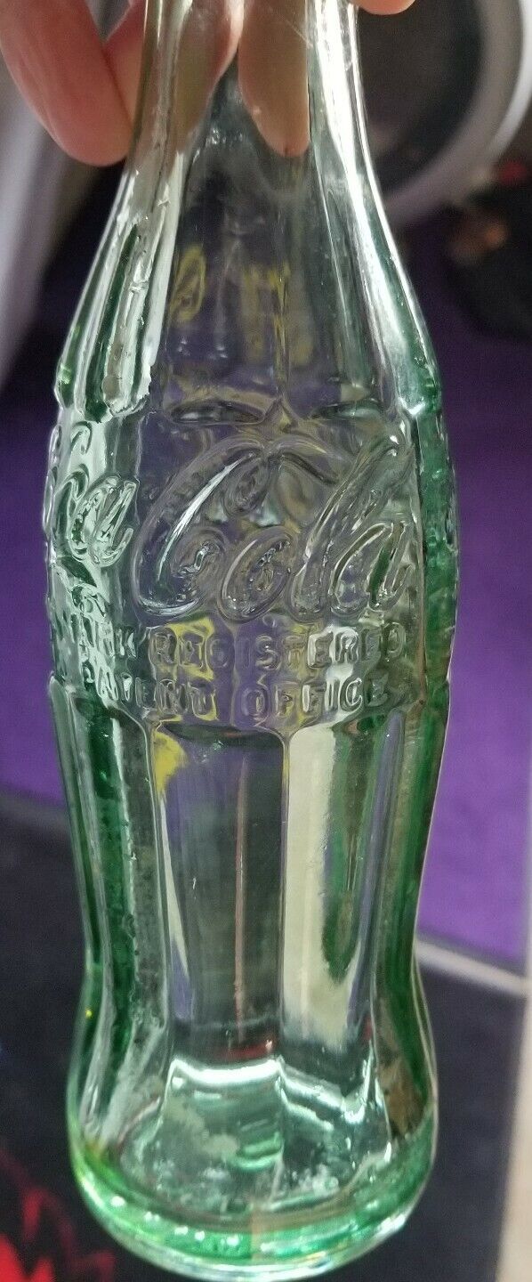 Vintage COCA COLA Soda Green Glass Bottle Greensboro NC 6.5 oz 1950's / 60's