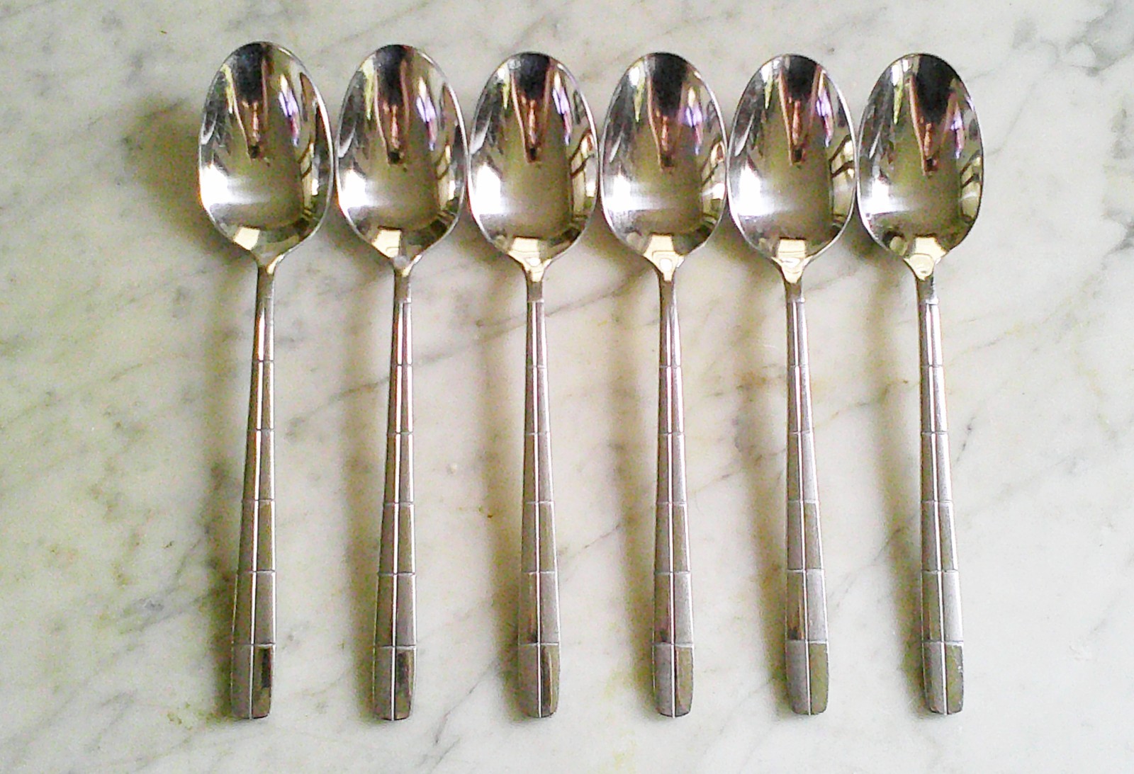 6 Cambridge Stainless Landscape Pattern 7 inch Teaspoons, 2 Sets Available 6 Cambridge Stainless Landscape Pattern 7 inch Teaspoons, 2 Sets Available