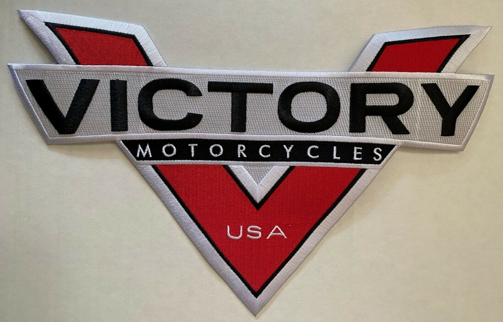 VICTORY Motorcycle NEW Super Size embroidered back patch 12 3/8