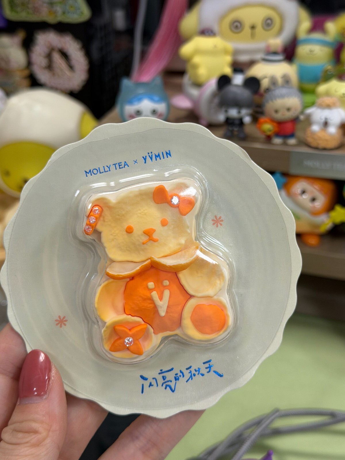 Molly Tea × YVMIN Orange Bear Fridge Magnet Limited Collaboration Molly Tea × YVMIN Orange Bear Fridge Magnet Limited Collaboration