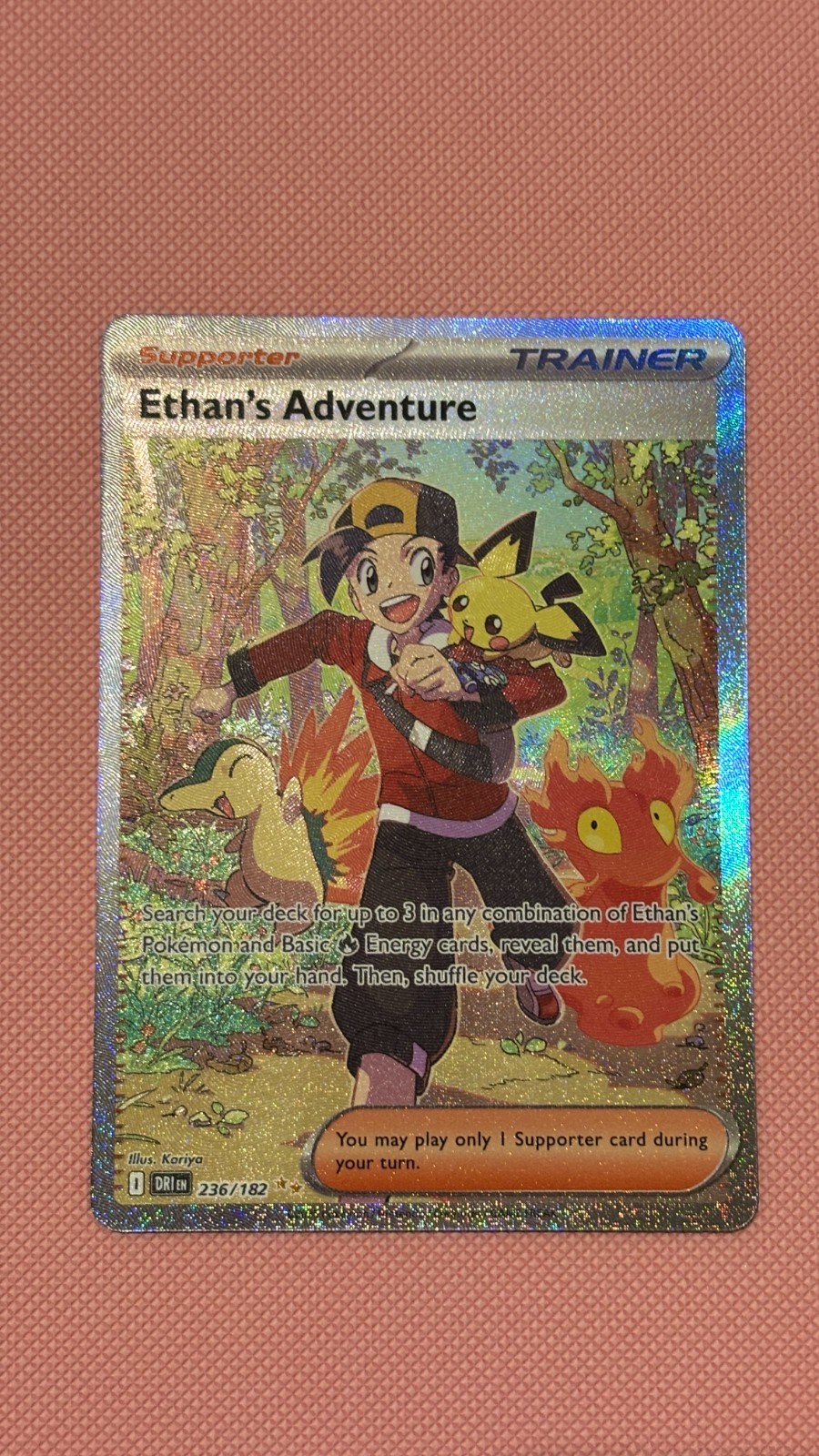 Pokemon TCG Ethan's Adventure 236/182 Destined Rivals Full Art English Card Pokemon TCG Ethan's Adventure 236/182 Destined Rivals Full Art English Card