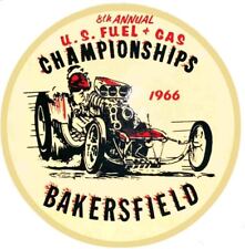 Bakersfield CA California    Hot Rod   Vintage Looking  1960's Travel Decal   picture