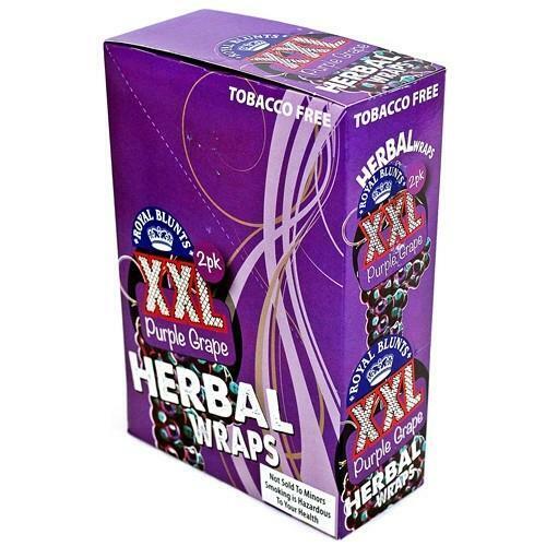 Royal Blunts XXL Herbal Wraps Purple Grape  FULL BOX 25 packs-2 per pack