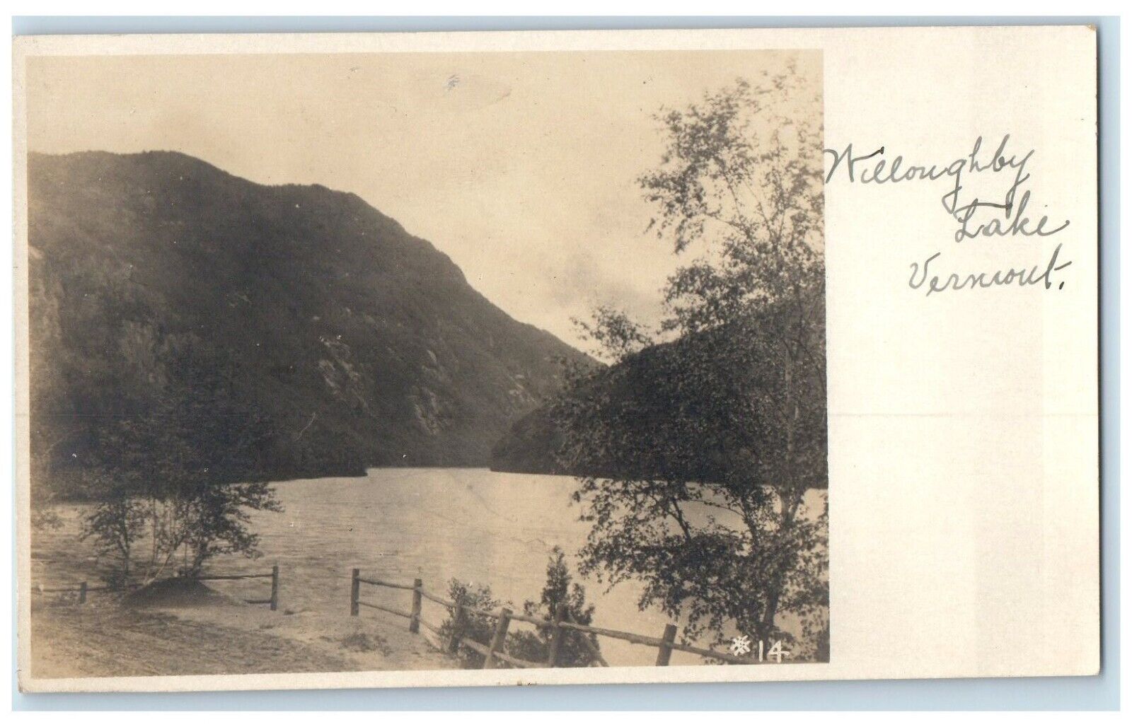 View Of Willoughby Lake Orleans Westmore County Vermont VT RPPC Photo Postcard