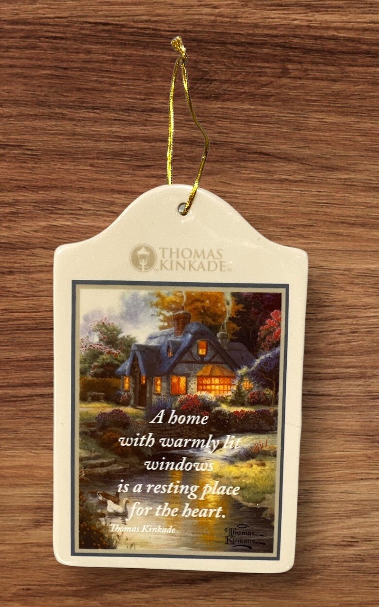 Thomas Kinkade Stillwater Cottage Wall Plaque 2005 Scenic Art Hanging Decor 6\ Thomas Kinkade Stillwater Cottage Wall Plaque 2005 Scenic Art Hanging Decor 6\