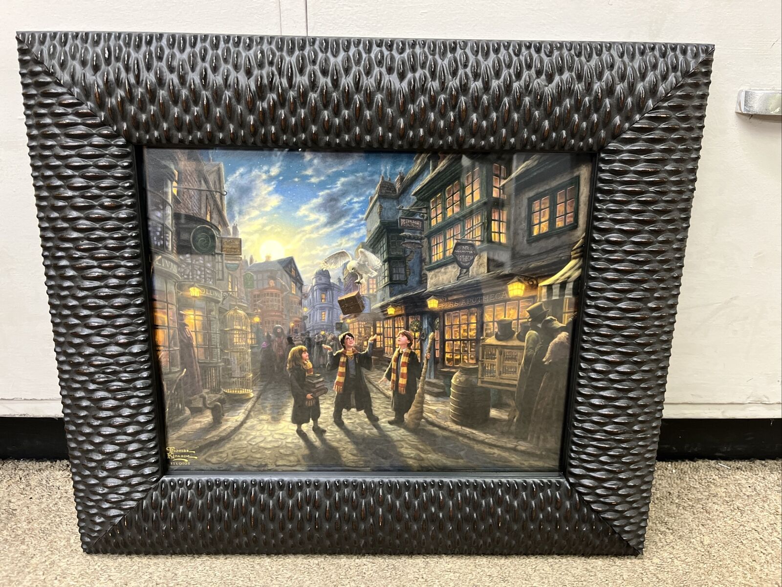 Harry Potter Diagon Alley Thomas Kinkade Custom Framed Print Coa B6