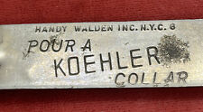 Vintage Bottle Can Opener Advertising Beer Key Walden Koehler Collar picture