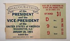 1965 Presidential Inauguration Ticket President LBJ LYNDON JOHNSON /VP Humphrey picture