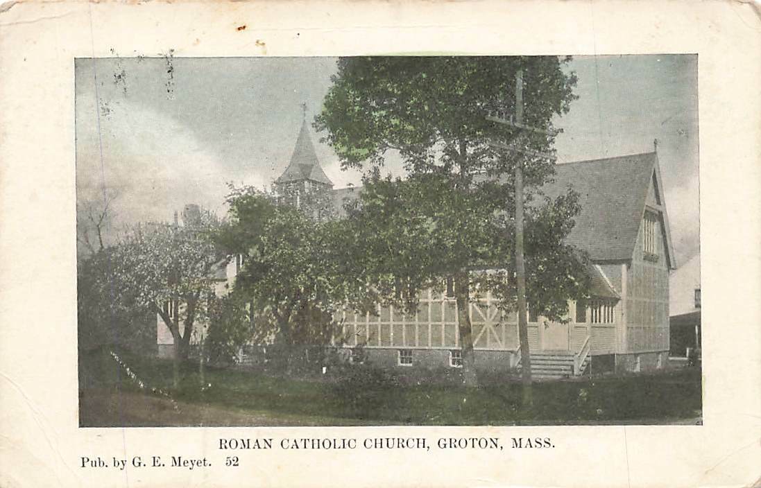 Roman Catholic Church Groton School MA Antique VTG P135