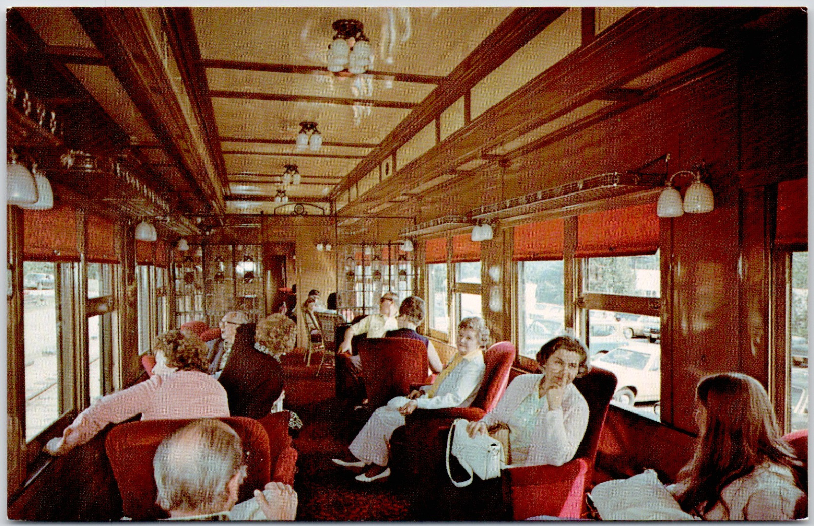 The Valley Railroad Essex Connecticut Pullman Parlor Train Car Vintage Postcard