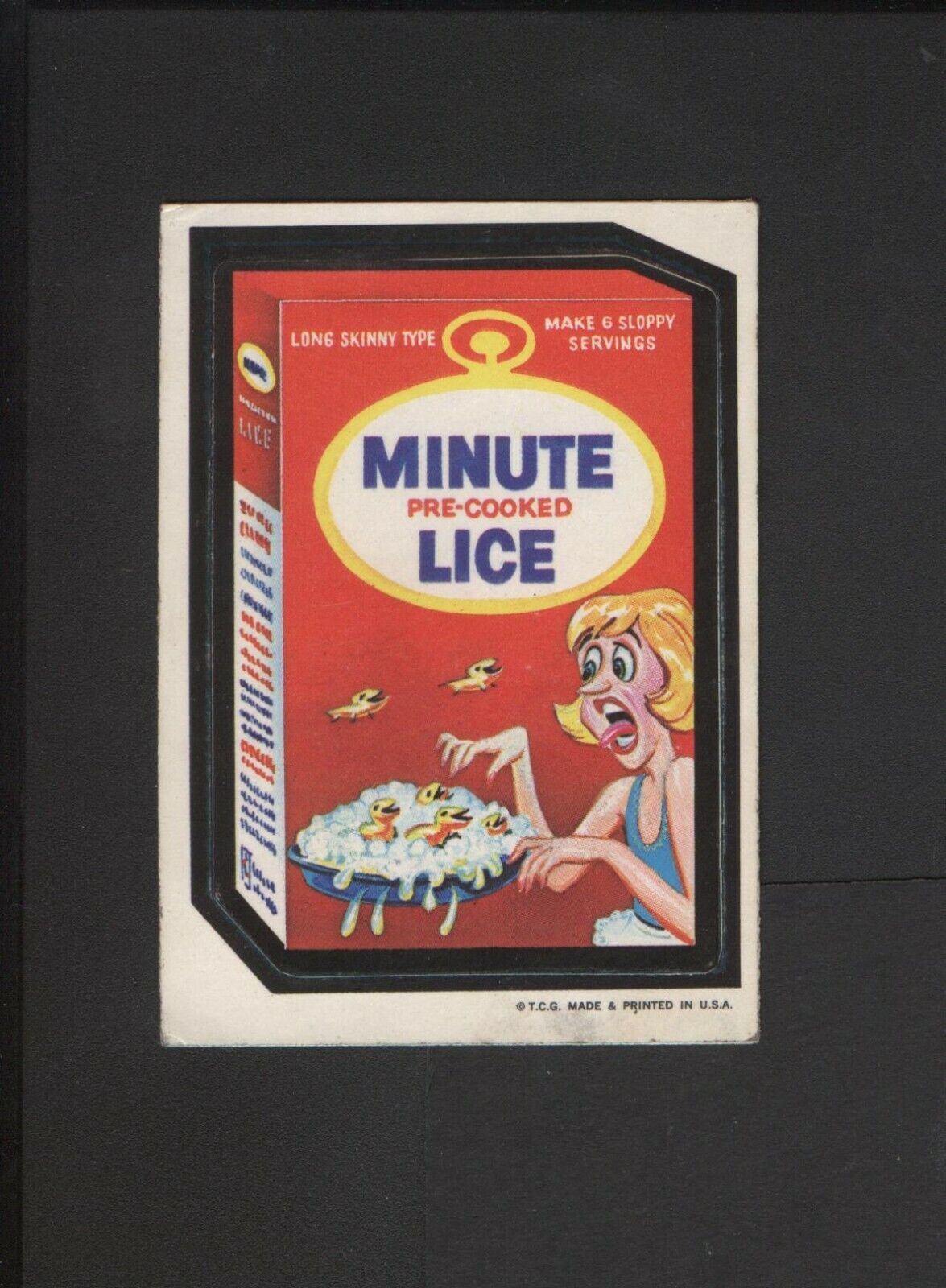 1973 Topps Wacky Packages Minute Lice BLACK Ludlow Camel Back 1st Series