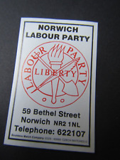 Norwich Labour Party 58 Bethel Matchbox Label  picture