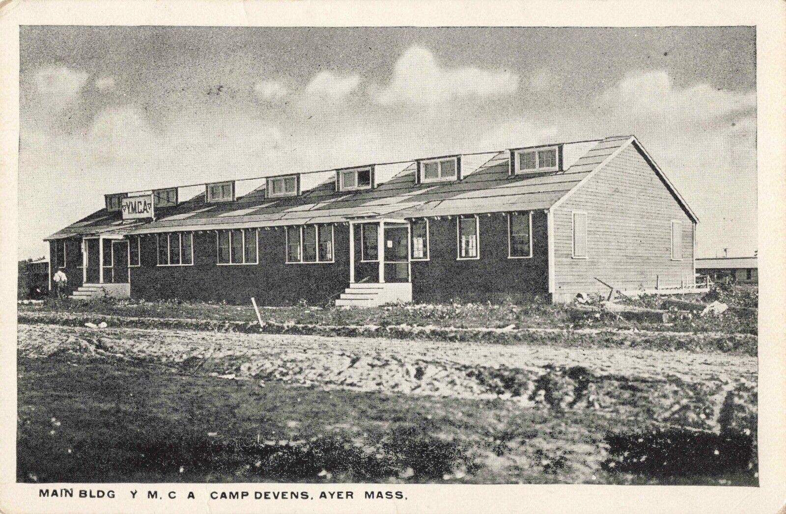 YMCA Camp Devens Ayer Massachusetts MA 1918 to Proctorsville Vermont VT Postcard