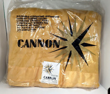 Cannon Bristol WPL 3785 Gold 72x90 Rayon Acrylic Satin Trim USA Vtg NEW picture