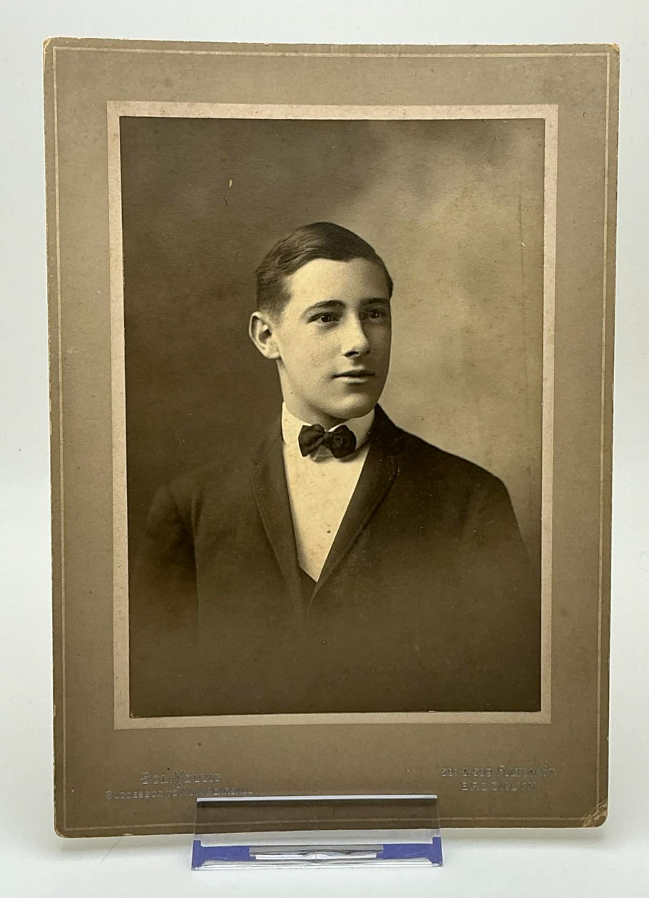 Rare Antique ID'd American Man George S. Moseley Brooklyn NY Cabinet Card Photo Rare Antique ID'd American Man George S. Moseley Brooklyn NY Cabinet Card Photo