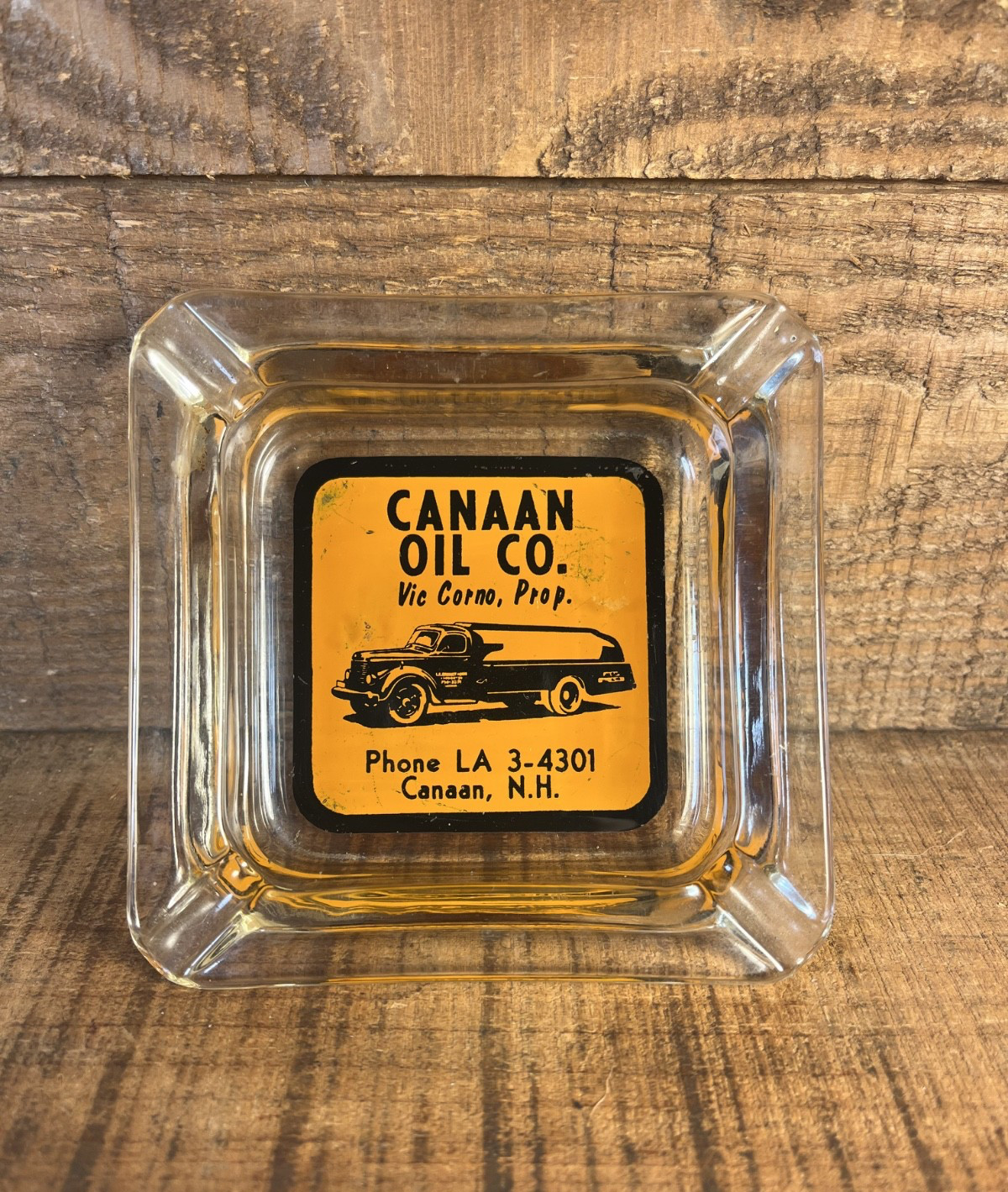 Vintage Canaan Oil Company Advertising Ash Tray Canaan N.H. Vintage Canaan Oil Company Advertising Ash Tray Canaan N.H.