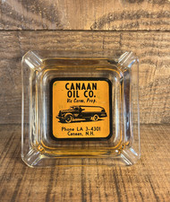 Vintage Canaan Oil Company Advertising Ash Tray Canaan N.H. picture