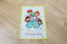 Vintage Brookline Christmas Cards From the Four of Us USA – Set of 4 Unused picture