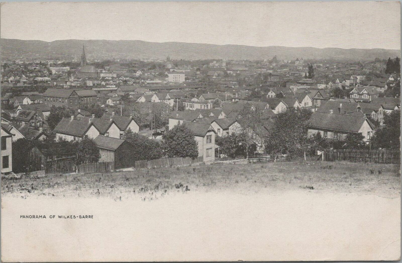 Postcard Panorama Wilkes Barre PA 