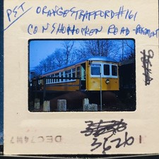 PST Red Arrow Trolley #161 Orange Strafford Conshohocken Road PA 35mm Slide 1987 picture