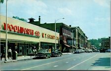 Vtg Brattleboro Vermont VT Main Street View Woolworths W.T. Grant 1950s Postcard picture