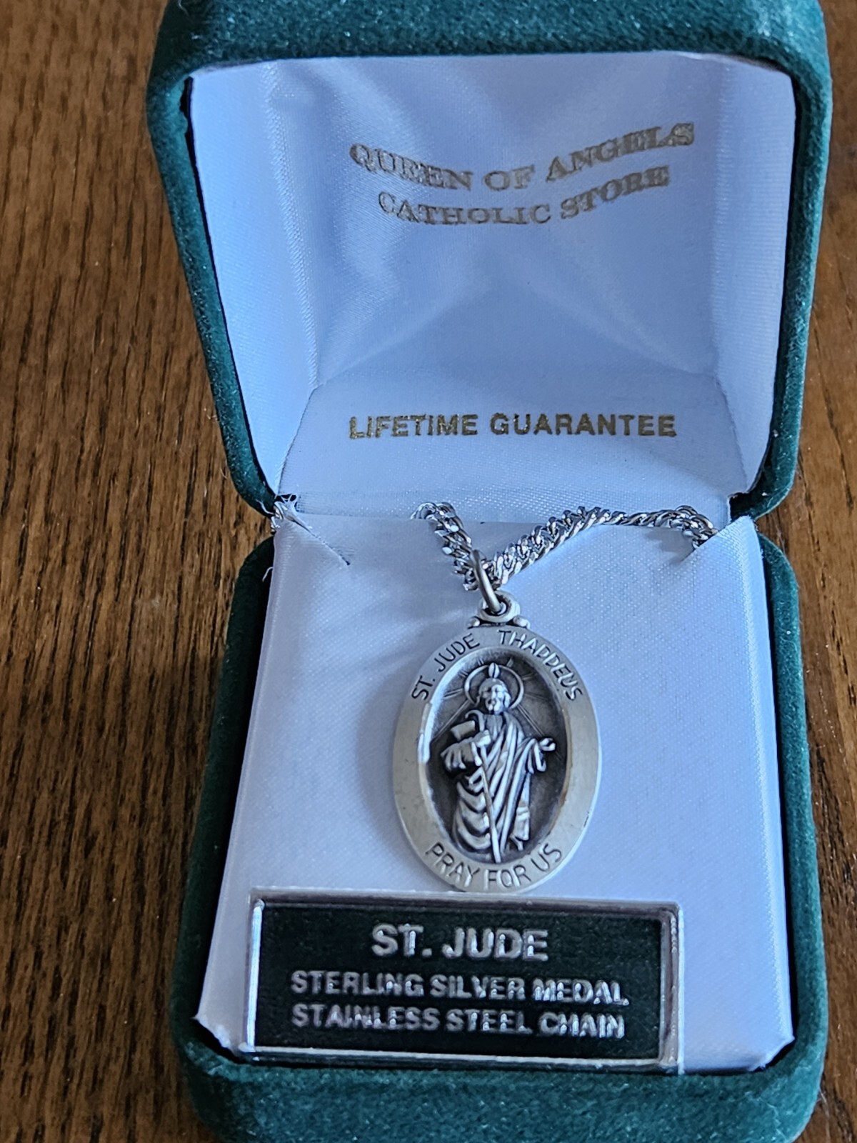 St. Jude Thaddeus Pray For Us Sterling Silver Medal W/Chain for Sale ...