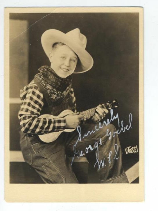 GEORGE GOEBEL WLS 1930'S SIGNED PHOTO CHILD ACTOR HOLLYWOOD SQUARES ...