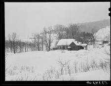 Taftsville Windsor County Vermont 1940 Winter Stormy Fields Poor Farms picture