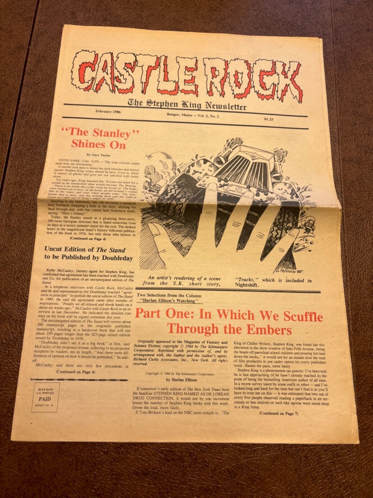 CASTLE ROCK The Stephen King Newsletter  Feb. 1986 Volume 2 No. 2