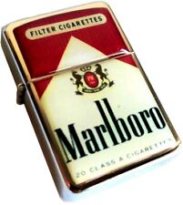 MARLBORO Classic White Red Packet Smoking Cigarette Petrol Lighter Metal  picture
