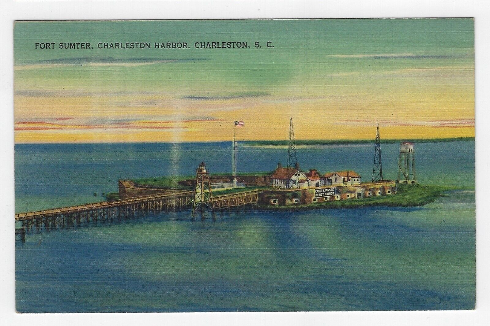 Postcard Fort Sumter, Charleston Harbor, Charleston, SC, South Carolina