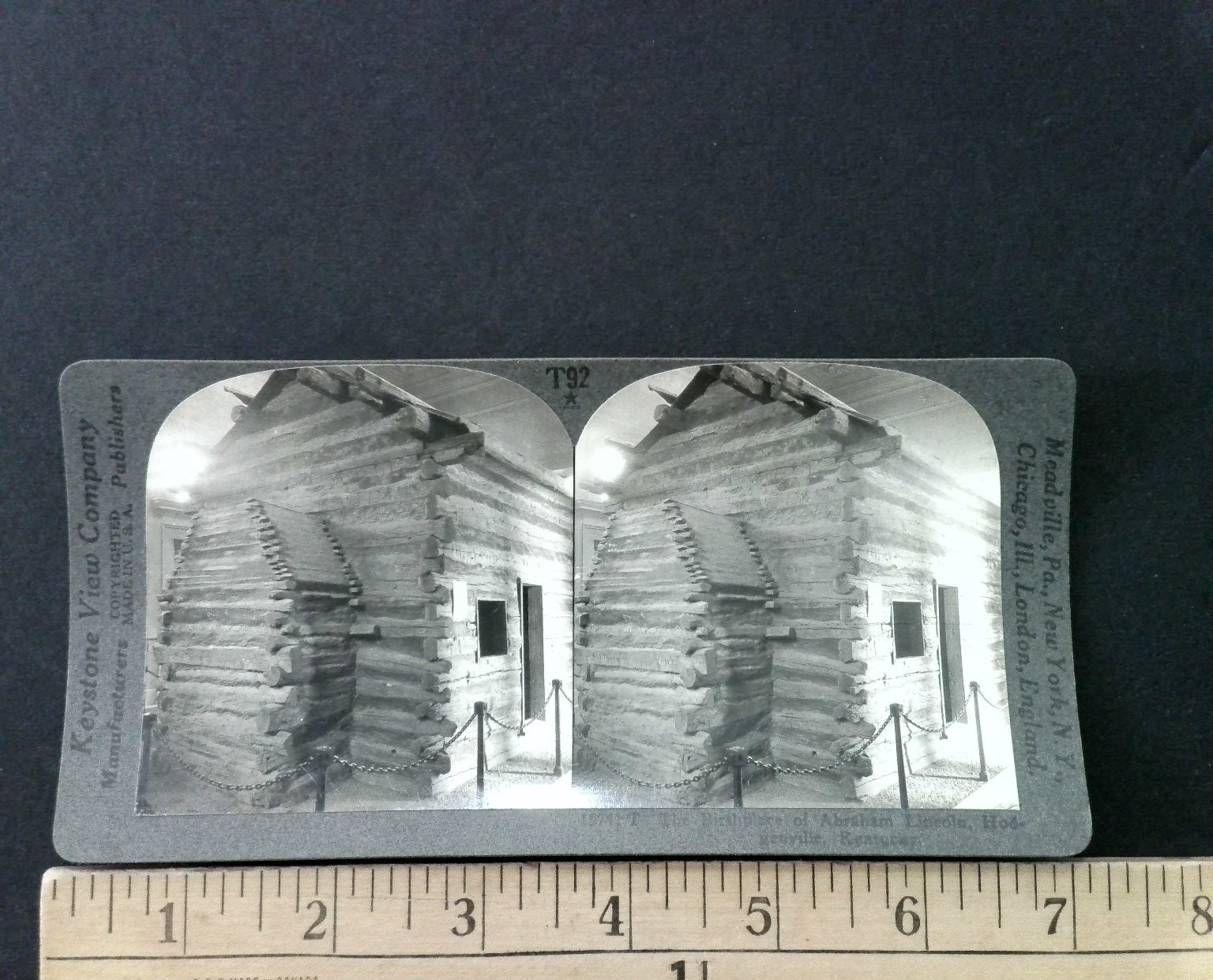 Abraham Lincoln Birthplace Stereoview Keystone View Co. Hodgenville KY Abraham Lincoln Birthplace Stereoview Keystone View Co. Hodgenville KY