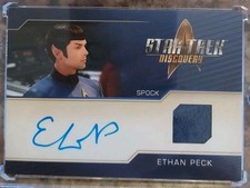 Ethan Peck as Spock Star Trek Discovery Season 2 Costume Relic Autograph Card picture