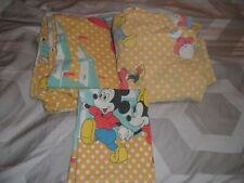 vintage Walt Disney twin sheet set fitted & flat sheet + 1 pillowcase GC picture