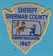 SHERIFF SHERMAN COUNTY KANSAS  KIDDER MASSACRE  1867 POLICE SHOULDER PATCH   picture