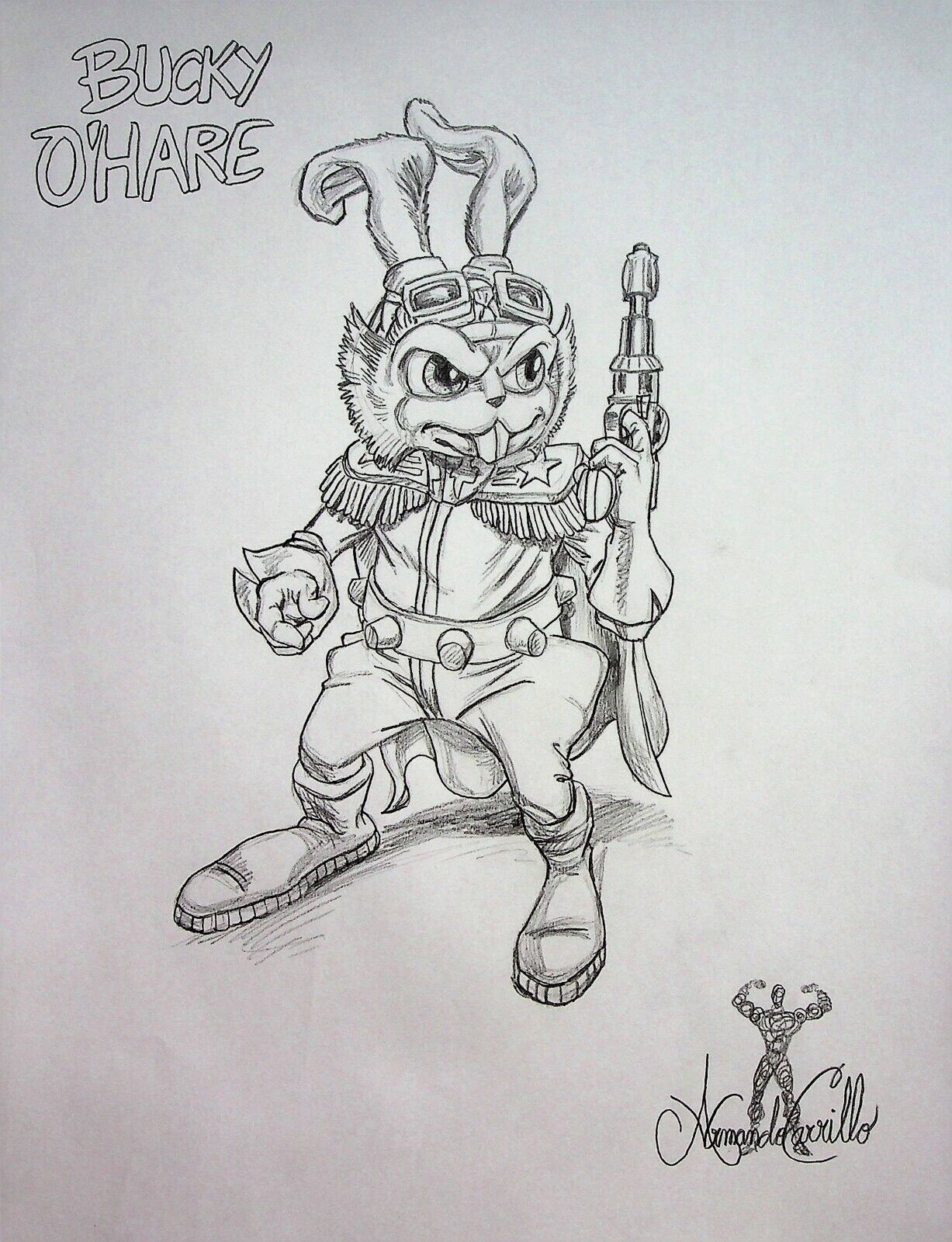 Bucky O\'Hare and the Toad Wars ARMANDO CARRILLO Signed Hand Penciled 8.5\