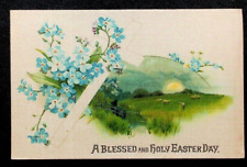 2 antique SILK Easter post cards  Easter post cards picture