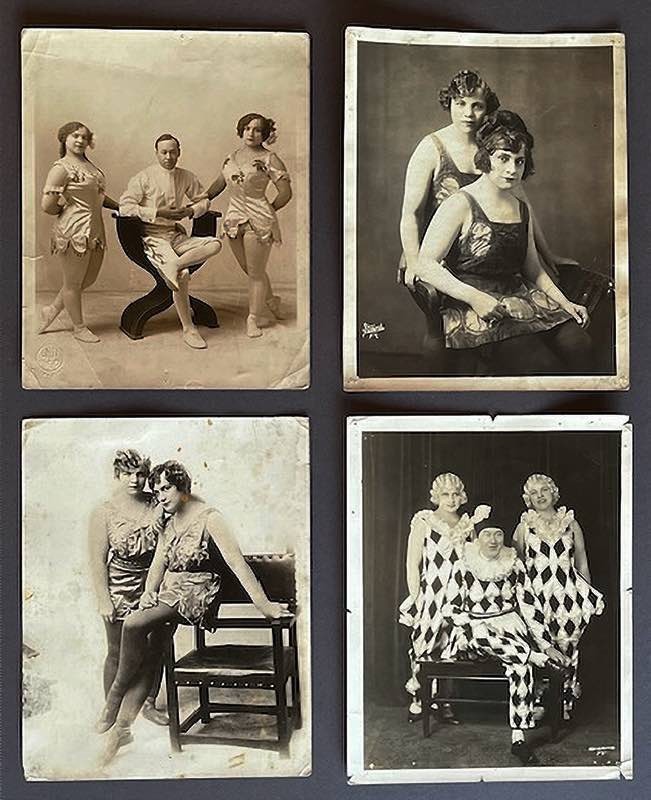 VAUDEVILLE ACROBATS~LEACH LA QUINLAN TRIO~ (4) ORIGINAL LOBBY PHOTOS ~ c. - 1912 VAUDEVILLE ACROBATS~LEACH LA QUINLAN TRIO~ (4) ORIGINAL LOBBY PHOTOS ~ c. - 1912