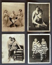 VAUDEVILLE ACROBATS~LEACH LA QUINLAN TRIO~ (4) ORIGINAL LOBBY PHOTOS ~ c. - 1912 picture