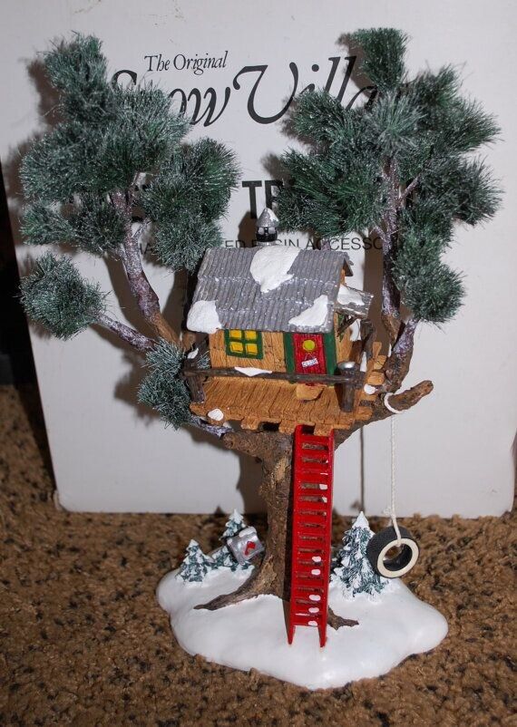Department 56 Snow Village Accessory #54890 - TREETOP TREE HOUSE New in Box