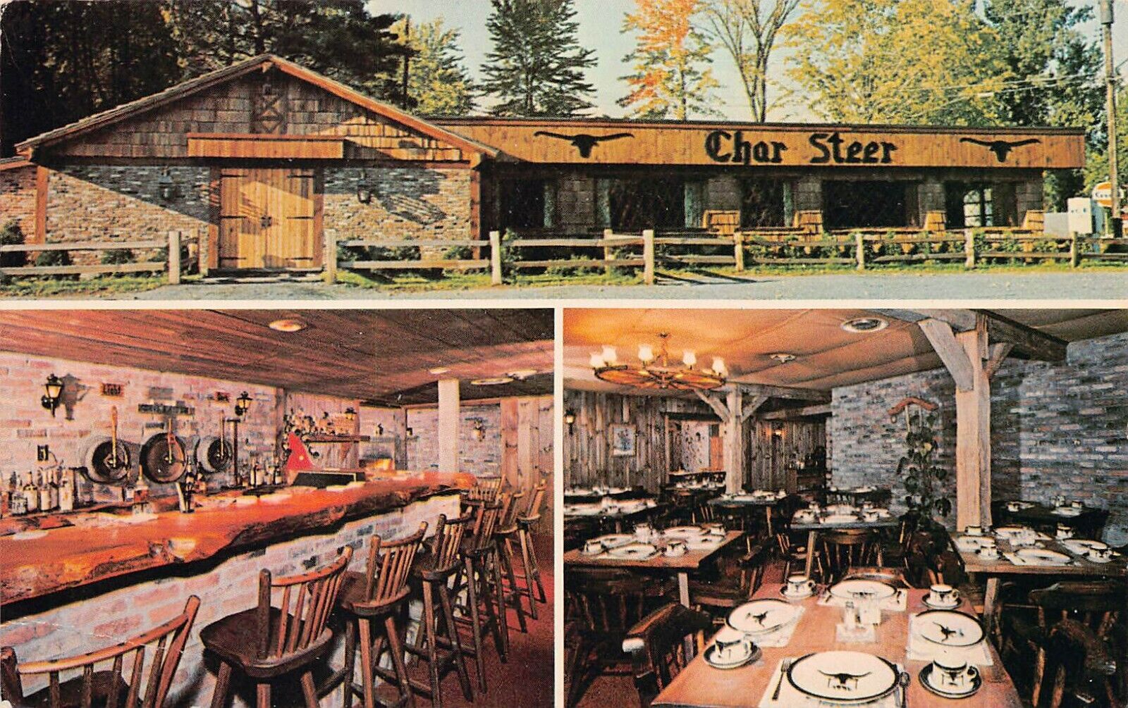 Bolton Landing NY New York Char Steer Restaurant Lake George Vtg Postcard Z5