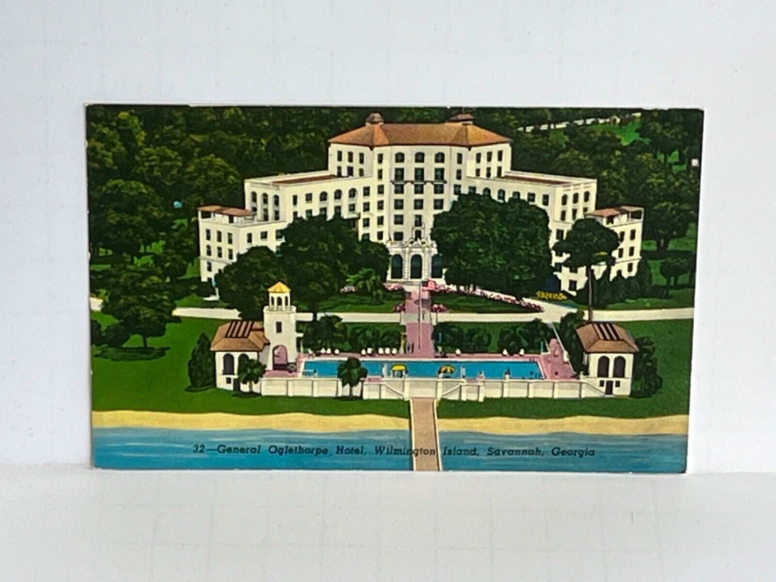 Postcard General Oglethorpe Hotel Wilmington Island Savannah Georgia GA A12