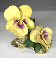 Lefton Bone China Pansy Flower Figurine Yellow Royal Dover 07206 picture