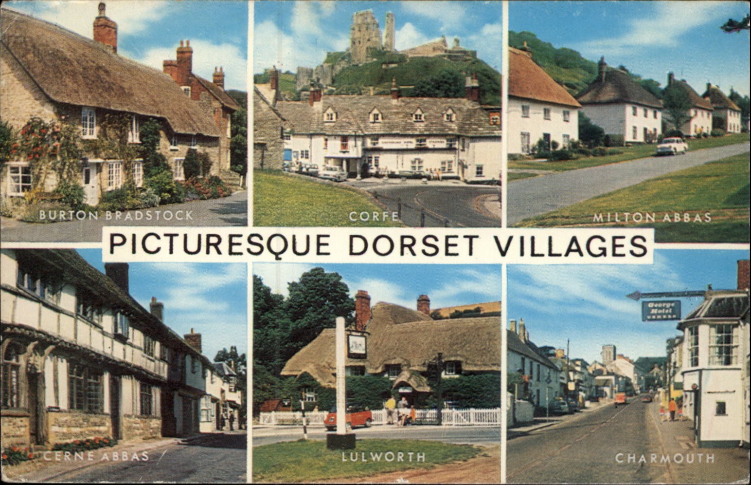 Picturesque Dorset Villages England vintage postcard z319 Picturesque Dorset Villages England vintage postcard z319