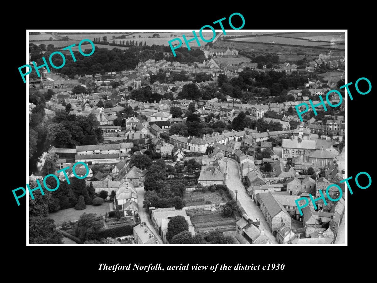 Thetford England Aerial View Of District c1930 5 Old Large Historic Photo