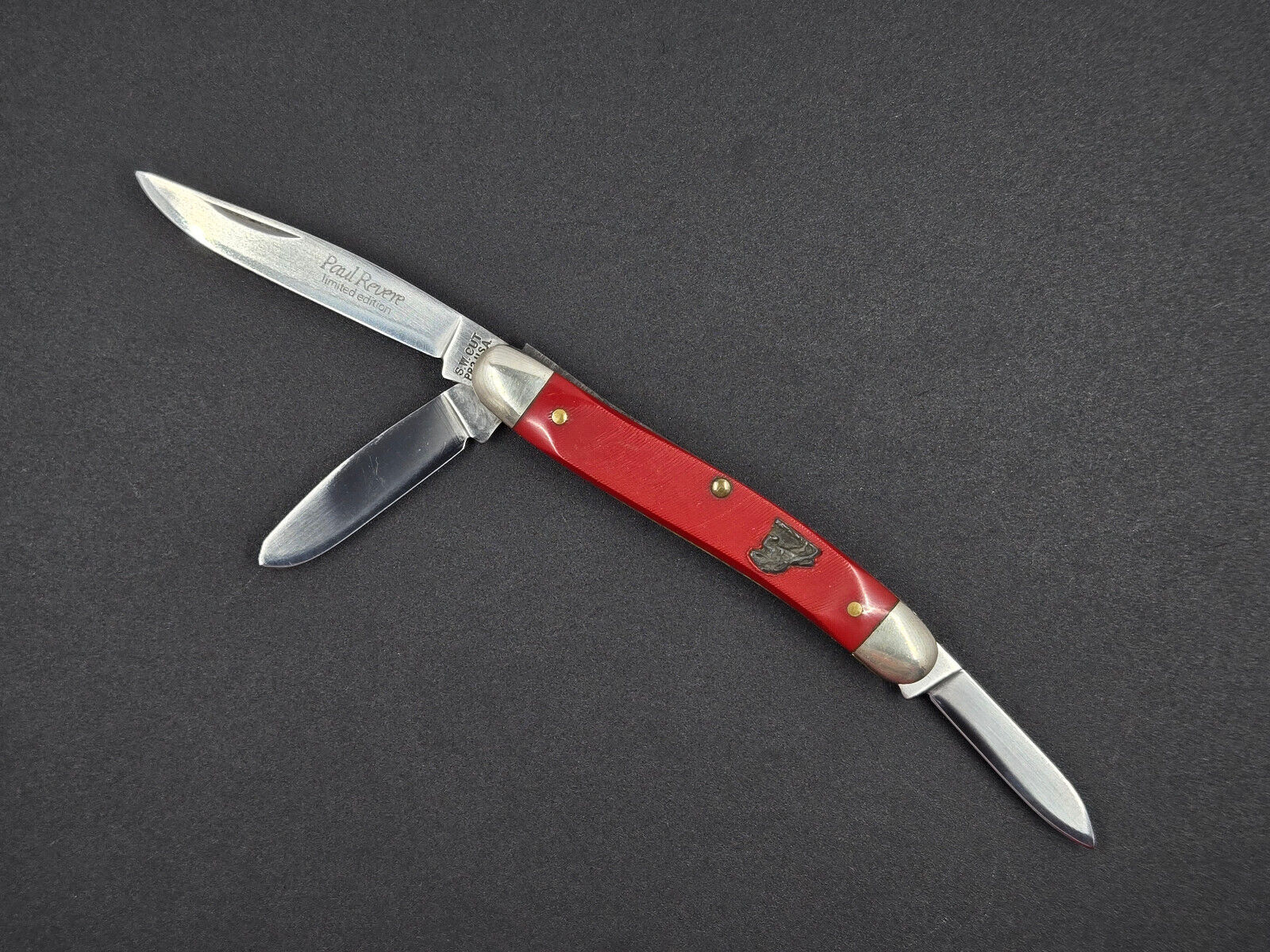 Vintage Schrade Walden PR2 Paul Revere Stockman Pocket Knife