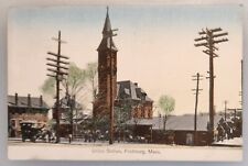 UNION STATION, TRAIN STATION, CARS 1907 FITCHBURG MASS  picture