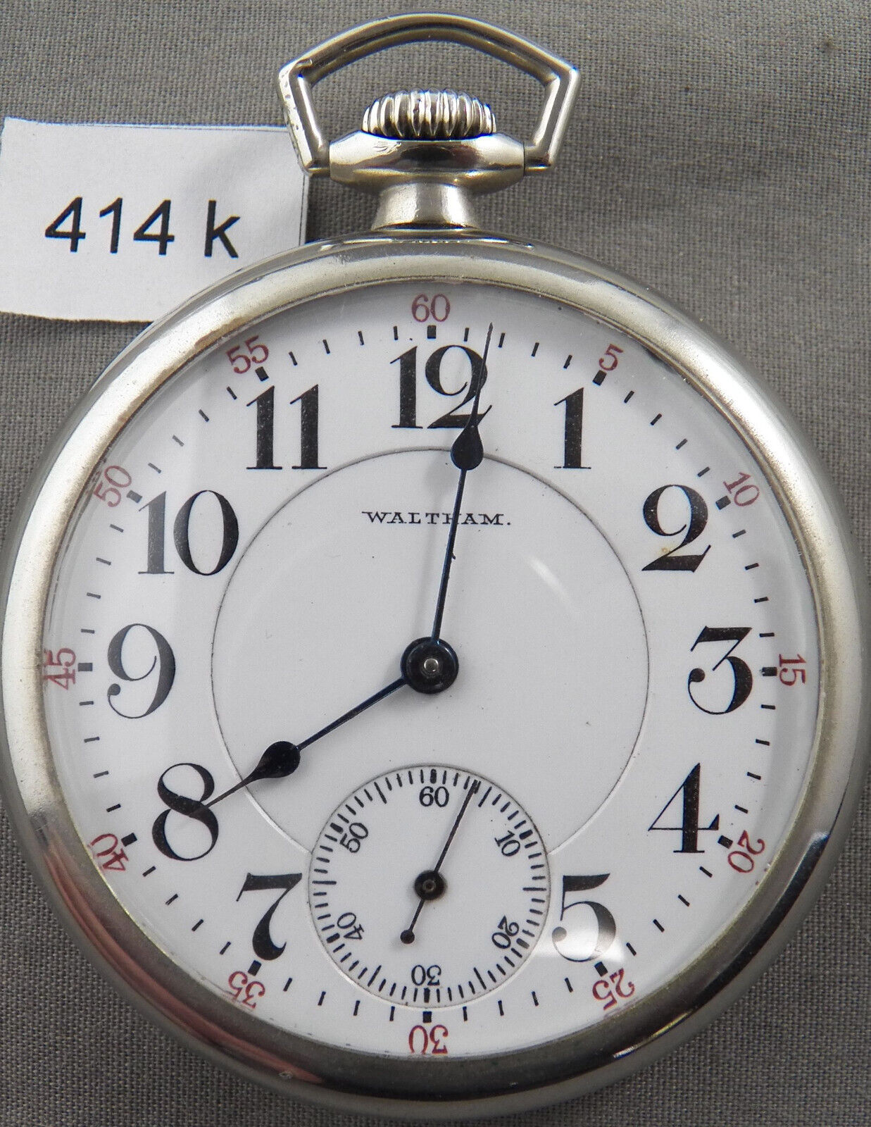 Vintage Waltham Crescent St. 21 Jewel Railroad Pocket Watch