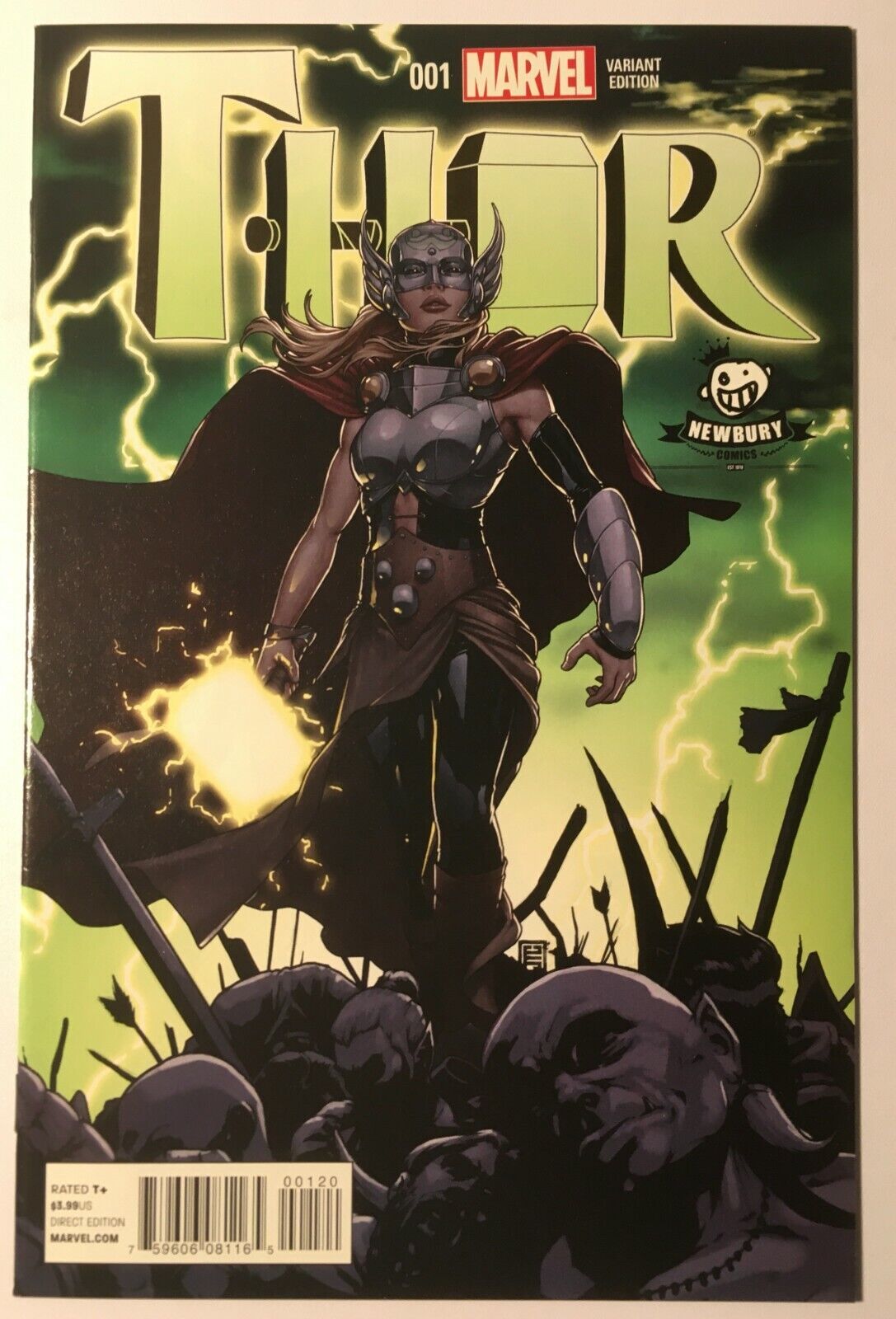 Thor #1 2014 Newbury Comics JTC Variant 🔑1ST JANE FOSTER THOR 🎬 Love & Thunder
